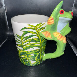 NWT Puckator Smug23 Ceramic Tree Frog Handle Tazza Coffee Tea Mug From UK